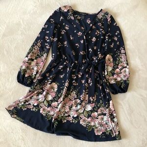 See You Monday Blue Floral Dress